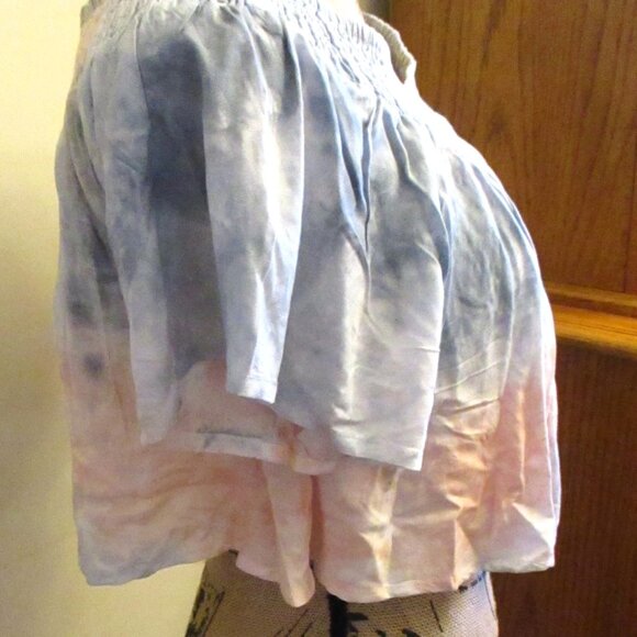 NWT!! Kiwi + Punch Miami Crop Top Pink & Blue (Blush Storm) Tie Dye, Size S - Picture 3 of 11